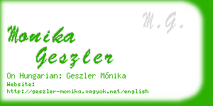 monika geszler business card