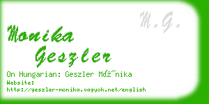 monika geszler business card